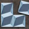 mosaico hidráulico geométrico azul bloques 3D