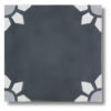 mosaico hidraulico negro floral clasico