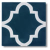 mosaico hidráulico arabesco azul marino