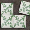 mosaico hidraulico verde floral