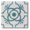 mosaico hidraulico turquesa floral