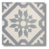 mosaico hidraulico vintage floral gris