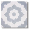 mosaico hidraulico floral gris
