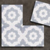 mosaico hidraulico floral gris