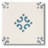 suelo hidraulico simple floral clasico blanco
