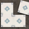 suelo hidraulico simple floral clasico blanco