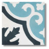 mosaico hidráulico árabe azul
