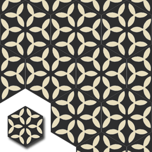 Réf : XH20003 Mosaïque de ciment hexagonale