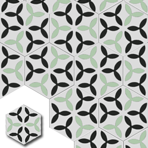 Ref: XH20003 Hexagonal encaustic tiles mosaic