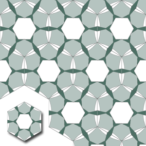 Ref: XH20004 Hexagonal encaustic tiles mosaic