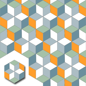 Ref: XH20006 Hexagonal hydraulic tiles