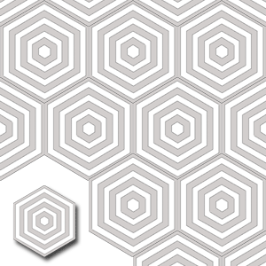 Ref: XH20007 Hexagonal encaustic tiles slab