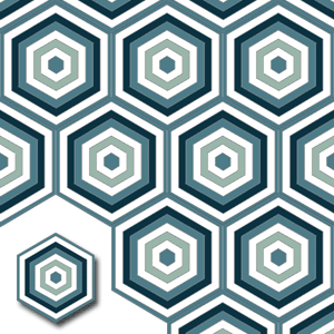 Ref: XH20007 Hexagonal encaustic tiles slab