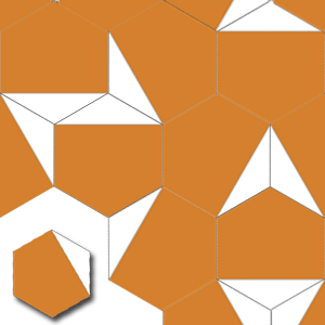 Réf : XH20009 Mosaïque ciment hexagonale