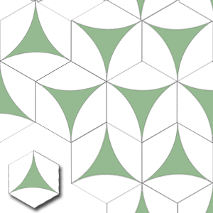 Ref: XH20010 Hexagonal encaustic tiles floor