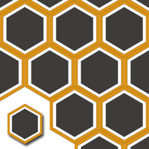 Ref: XH20013 Hexagonal Encaustic Tile
