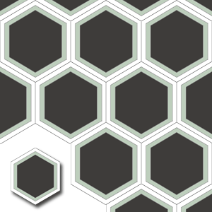 Réf : XH20013 Carreau de ciment Hexagonale