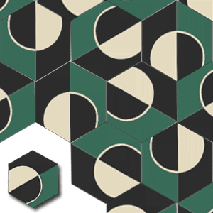 Ref: XH20015 Hexagonal Encaustic Tile Floor