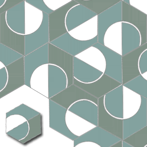 Réf : XH20015 Sol en carreaux de ciment Hexagonal
