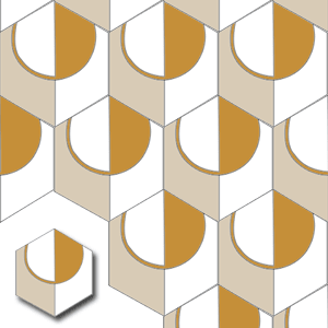 Ref: XH20015 Hexagonal Encaustic Tile Floor