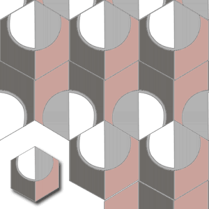 Réf : XH20015 Sol en carreaux de ciment Hexagonal
