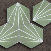 Réf : XH20000 Dalle de ciment artisanale hexagonale