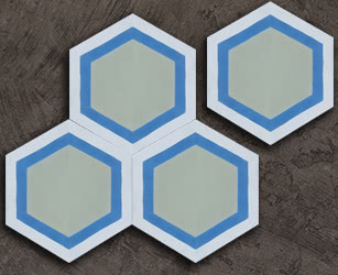 Ref: XH20013 Hexagonal Encaustic Tile