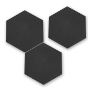 suelo hidráulico hexagonal negro