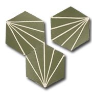Mosaïques hexagonales vertes