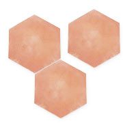 telhas hexagonais de cor terracota