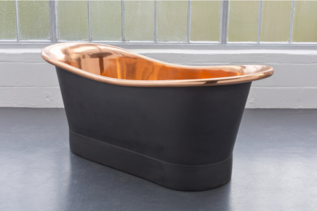 Banho de cobre com acabamento preto