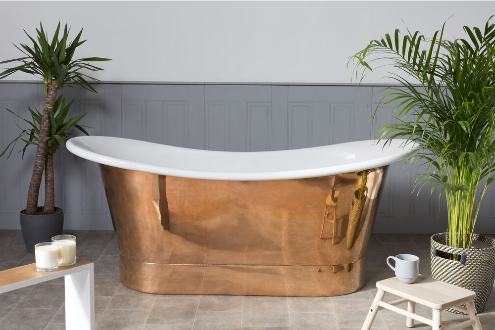 The Sherlock bath, polished copper luxury
