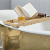 relaxing brass bathtub