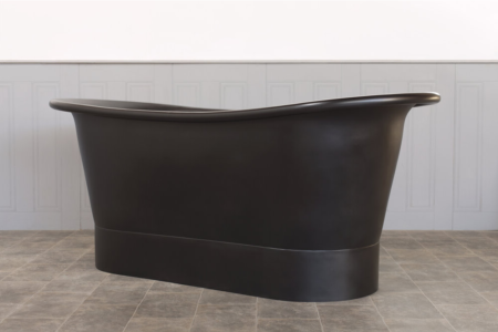 Vasca da bagno vintage fatta a mano in nero