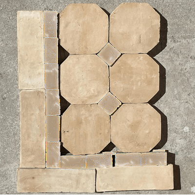 zllige begmat terracotta beige flooring
