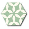 suelo hidráulico hexagonal simple floral