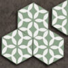 suelo hidráulico hexagonal simple floral