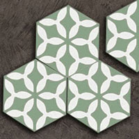 Réf : XH20003 Mosaïque de ciment hexagonale