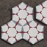 Rif: XH20004 Mosaico di cemento esagonale