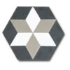 suelo hidráulico hexagonal estrella