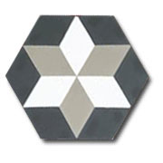 Réf : XH20006 Tuiles hydrauliques hexagonales