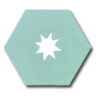 suelo hidráulico hexagonal estrella