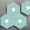 suelo hidráulico hexagonal estrella