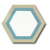 suelo hidráulico hexagonal blanco y gris geométrico