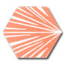 suelo hidráulico hexagonal naranja divertido lineas