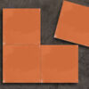baldosa hidráulica naranja lisa fabricación