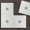 baldosas hidráulicas simple estrella blanco roto azul