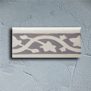 Gray floral skirting encaustic tile