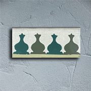Battiscopa verde mosaico arabo