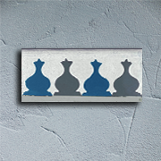 Plinthe mosaïque bleu arabique